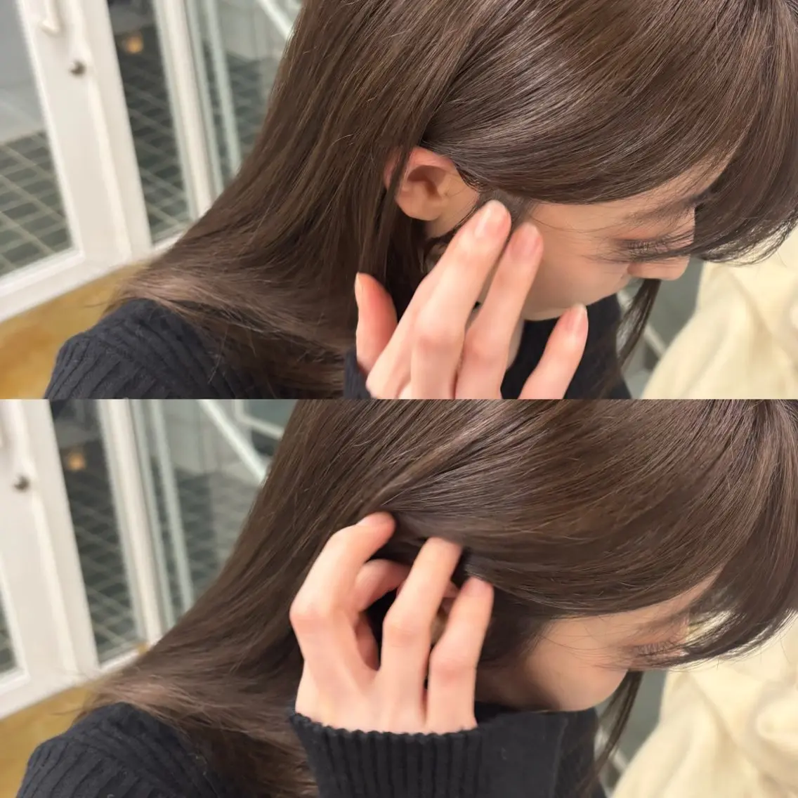 セミロング カラー ヘアカラー トリートメント 𝐀𝐦𝐞𝐫𝐢 /透明感カラーのヘアスタイル