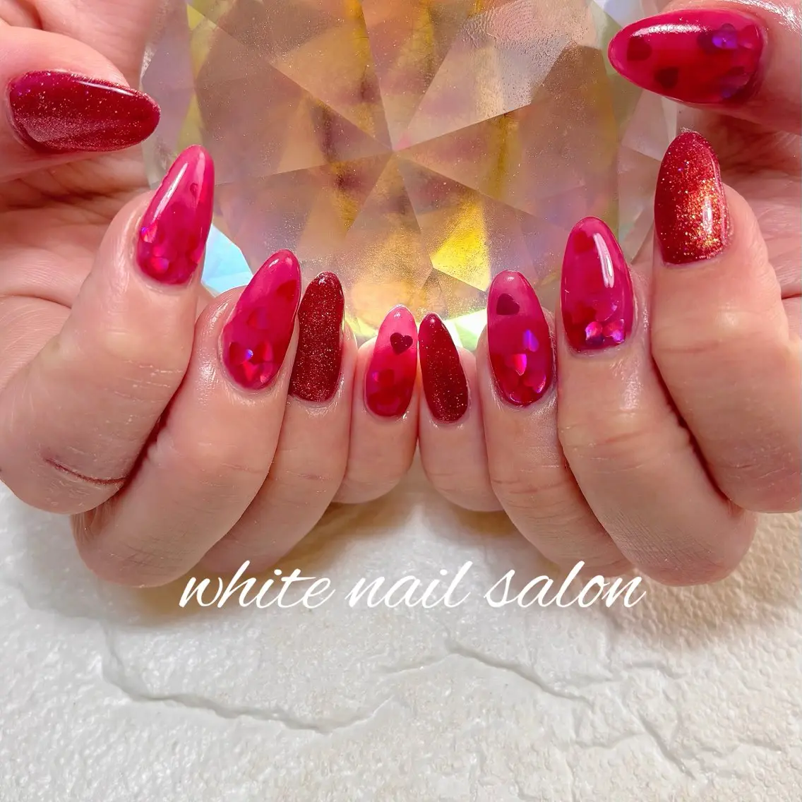 ネイル フットネイル ラメ(グリッター) 持ち込み ハンドネイル white nail salonのネイルデザイン