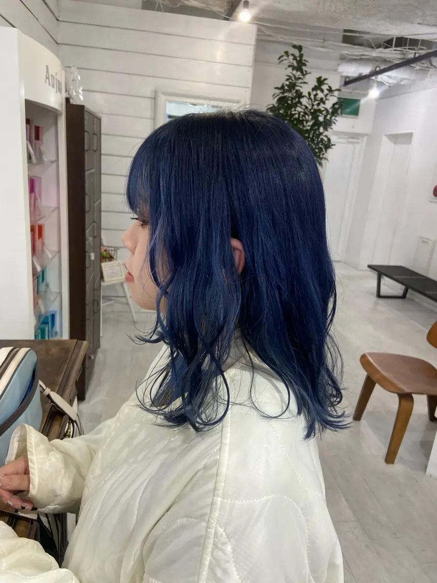 ミディアム カラー バレイヤージュ ミストバング ベージュカラー ブリーチ 抜きっぱなしブロンド 札幌ブリーチカラー/ ダブルカラー/ドイのヘアスタイル