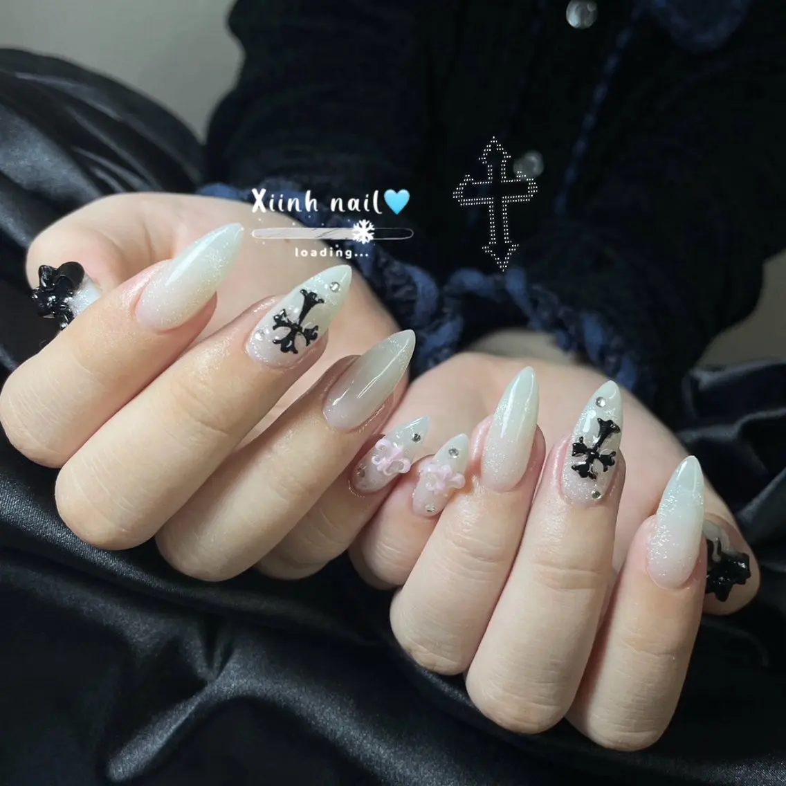 ネイル ブラウン チークネイル 桜ネイル 長さ出し フットネイル ハンドネイル XIINH NAIL SALONのネイルデザイン