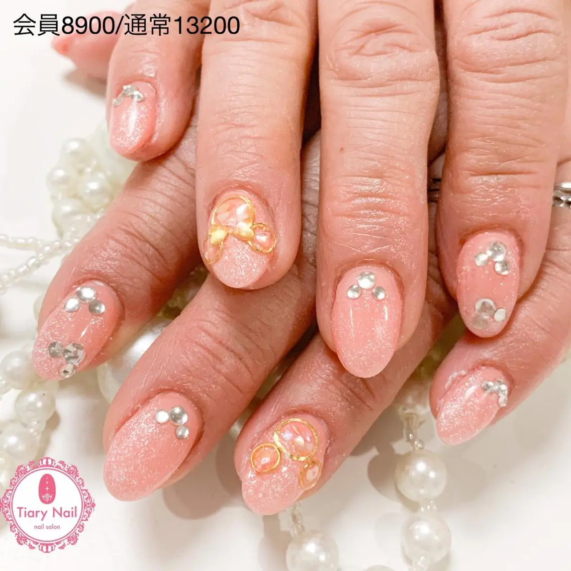 ネイル 桜ネイル 長さ出し オフィスネイル スカルプネイル シンプルネイル 💗🪽Tiary Nail🪽💗のネイルデザイン