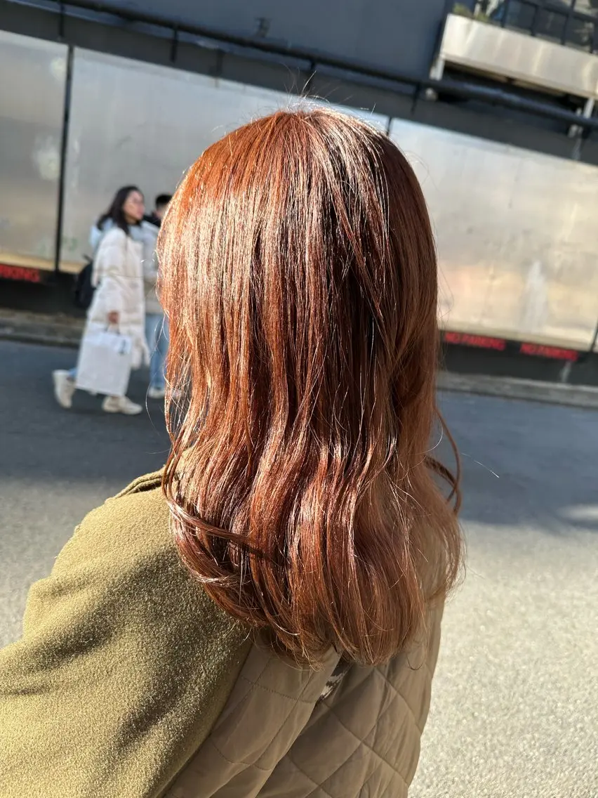 セミロング 🔥コテ巻き風 ボブパーマ🔥のヘアスタイル