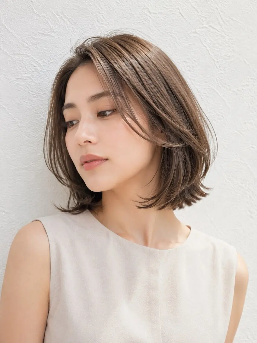 ミディアム 辻 大輔のヘアスタイル