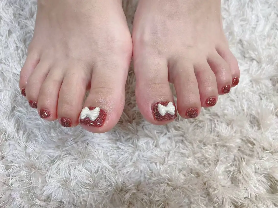 ネイル フットネイル ワンカラーネイル Azel nail 伊野麗のネイルデザイン