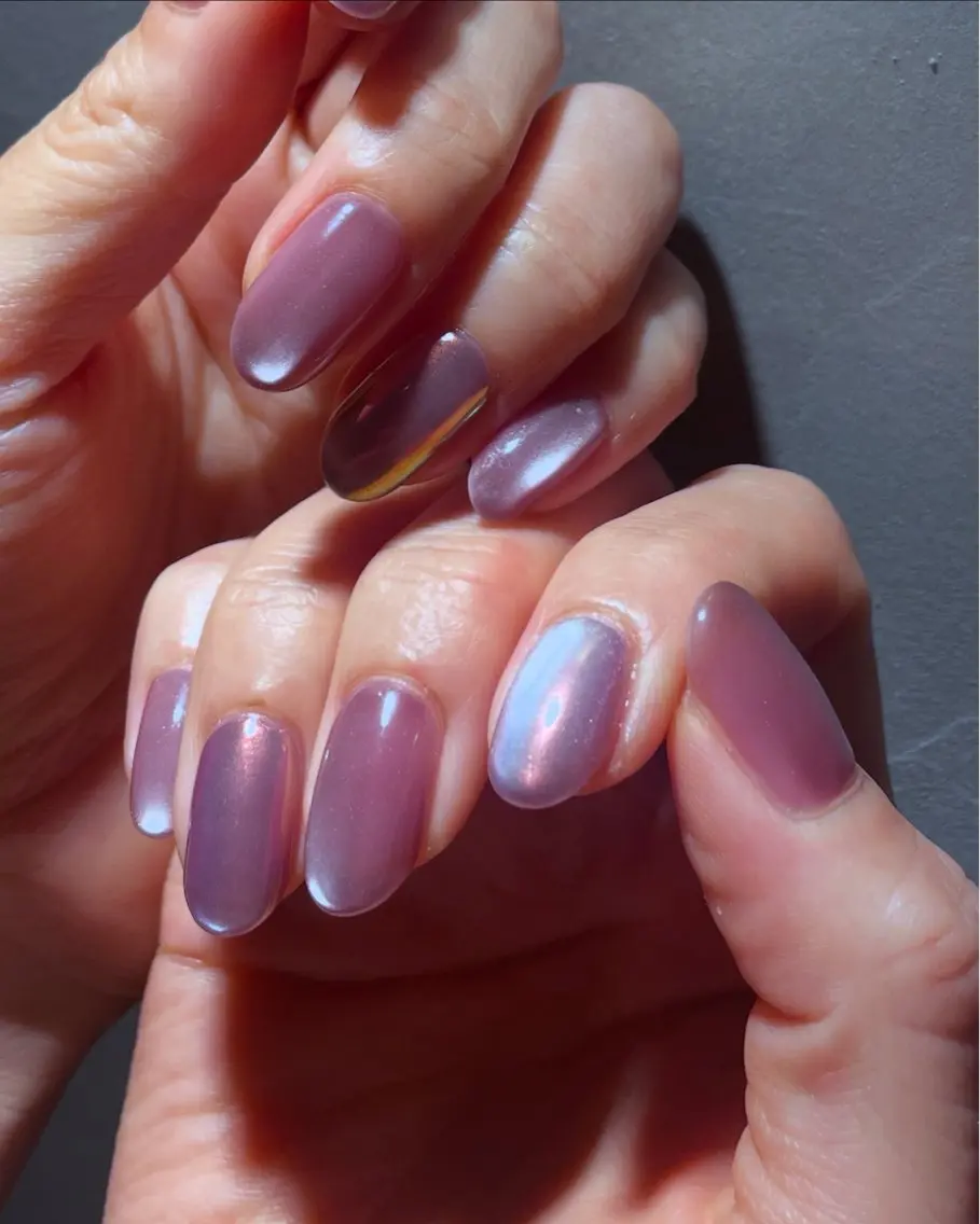 ネイル Rika🌼 シンプル•マグネットのネイルデザイン