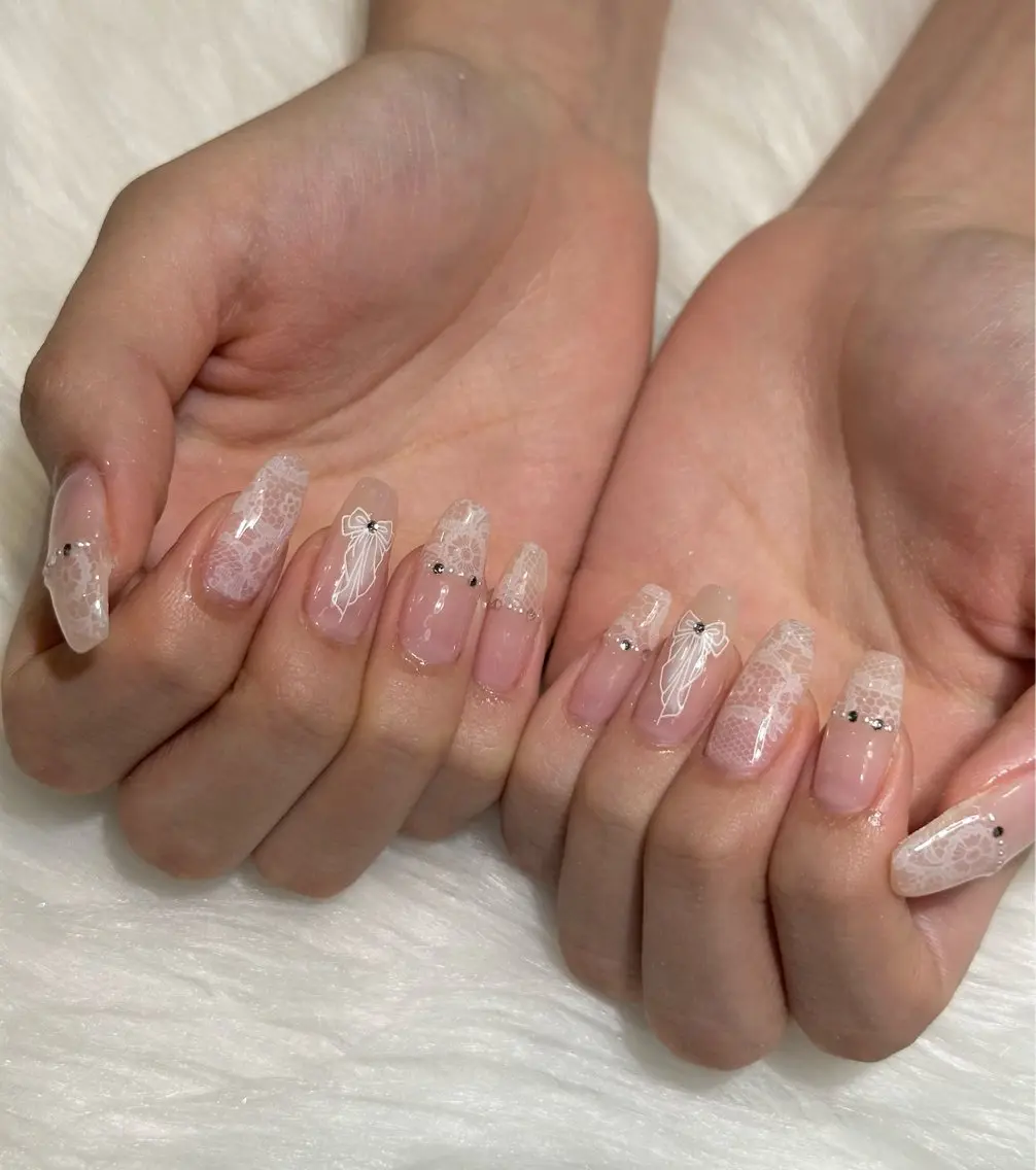 ネイル レース ハンドネイル 🫧 Asuhaのネイルデザイン