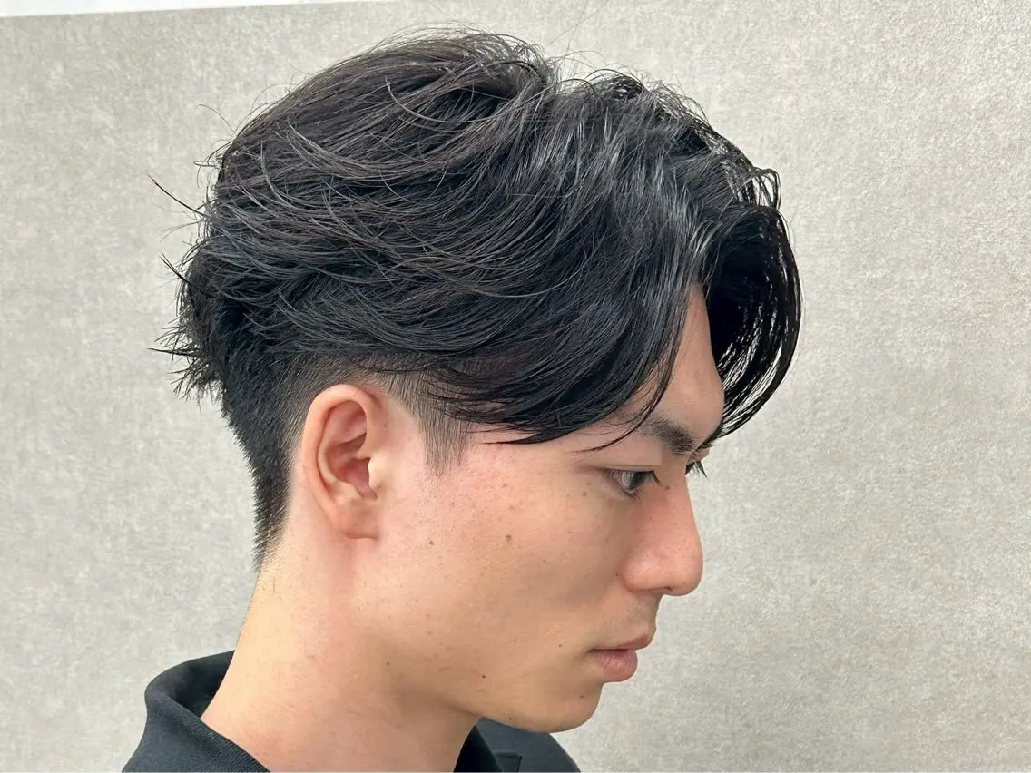 ショート センターパート 韓国ヘア・綾也のヘアスタイル