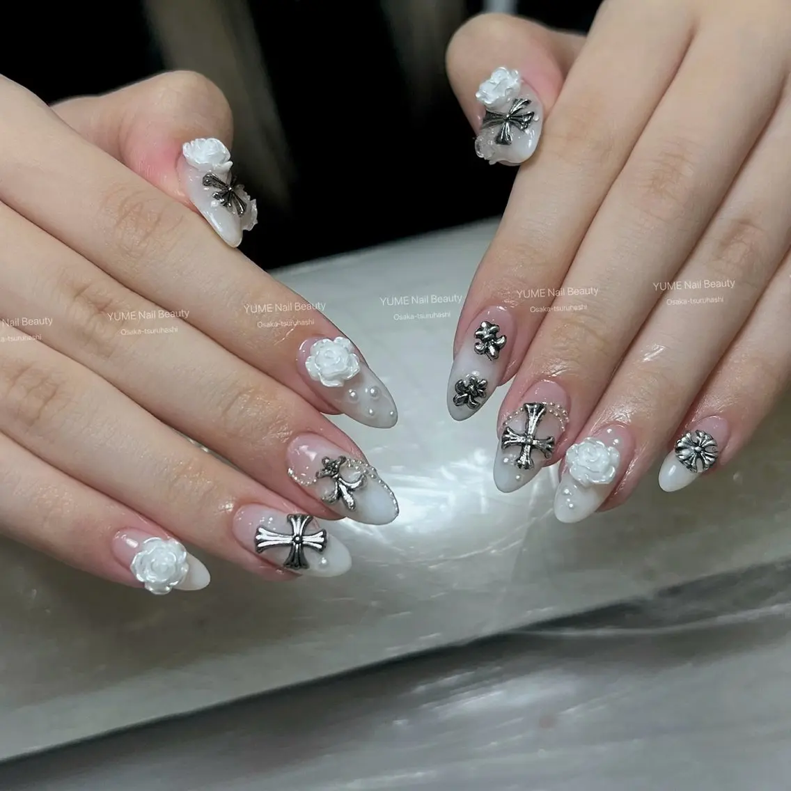ネイル アートネイル グラデーション シンプルネイル 今里.鶴橋 YUME NAILのネイルデザイン