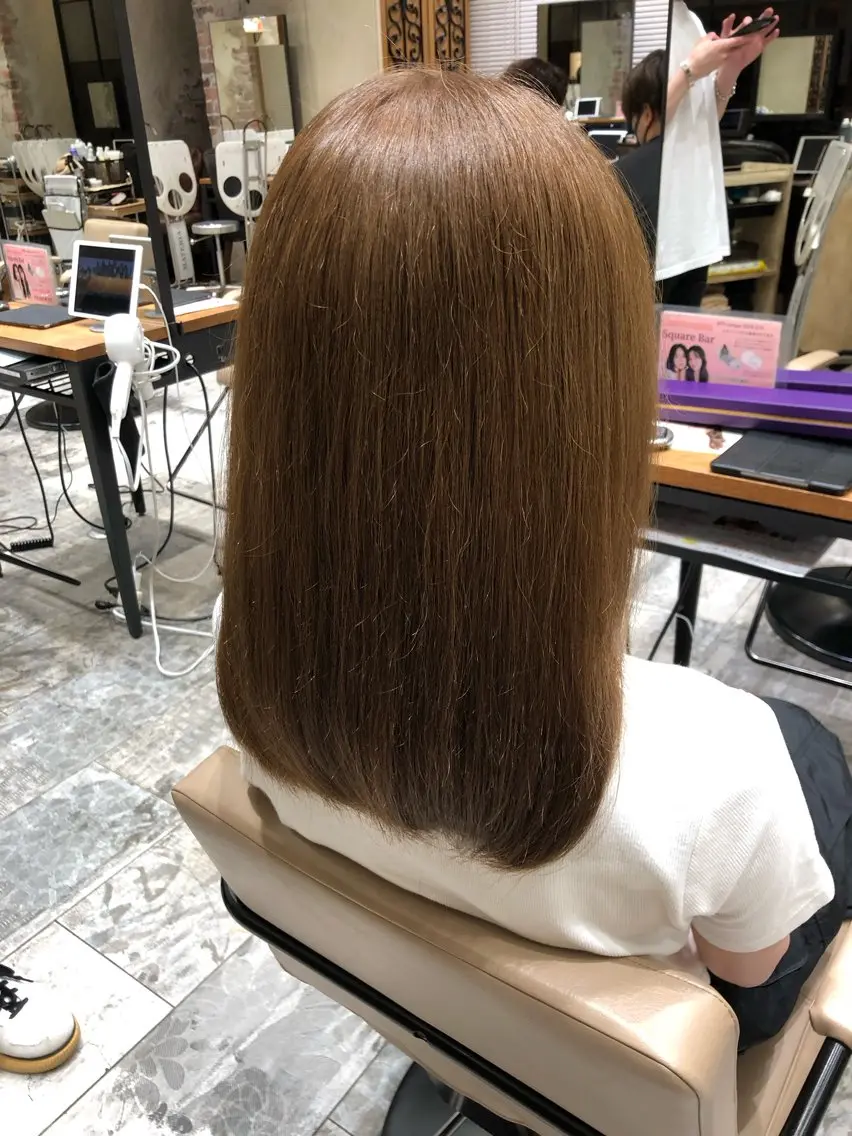 ミディアム カラー 新宿/透明感カラー/ 髪質改善/早野大空のヘアスタイル