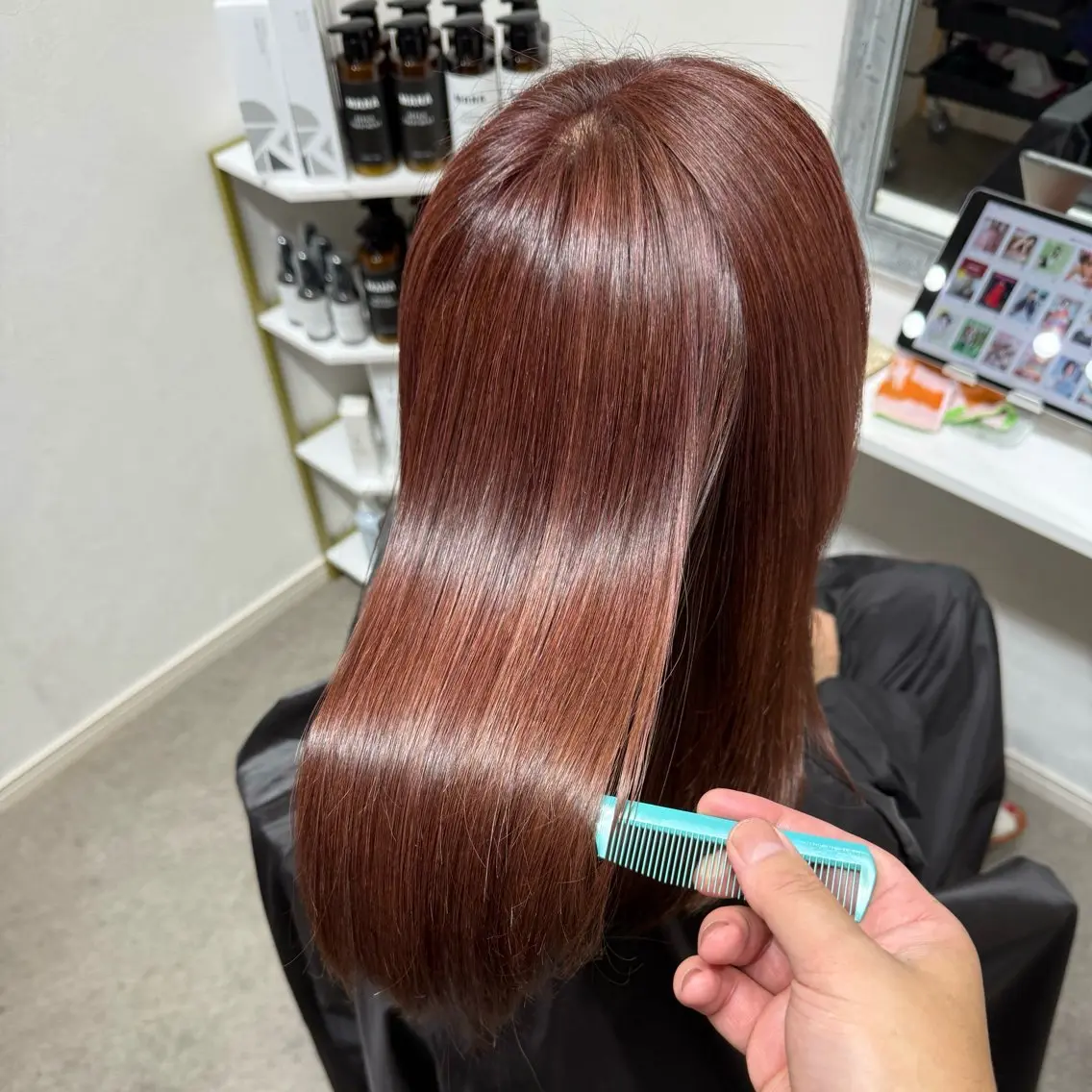 ミディアム 縮毛矯正 mei 撮影モデル募集中！のヘアスタイル