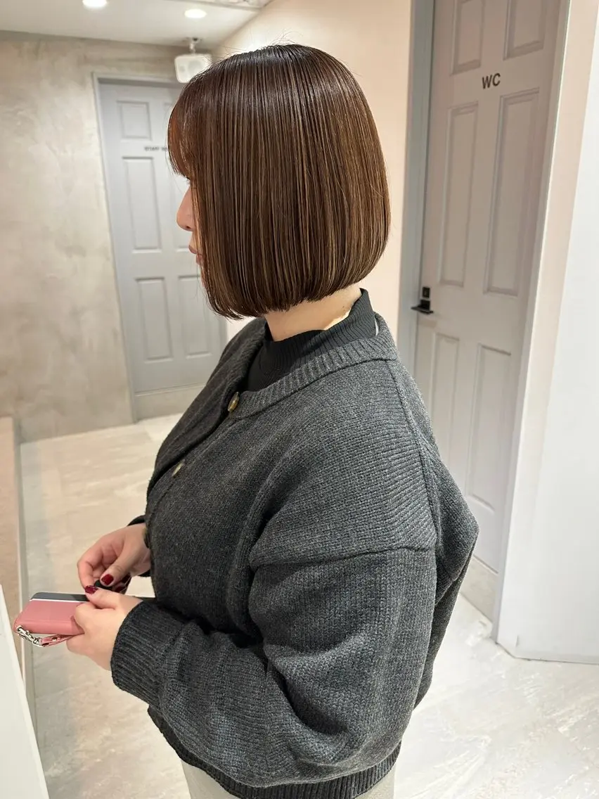 ショート カラー 透明感カラー 髪質改善 似合わせカット トリートメント カット ヘアカラー トリートメント 髪質改善 縮毛矯正/ レイヤー/銀座/本木のヘアスタイル
