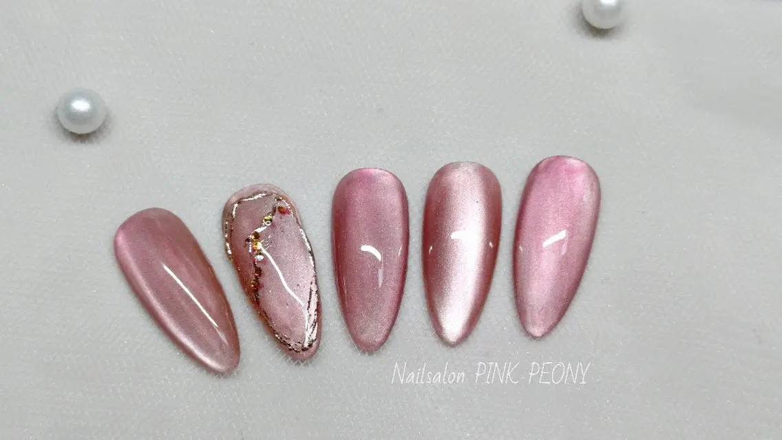 ネイル PINK PEONY    AMIのネイルデザイン