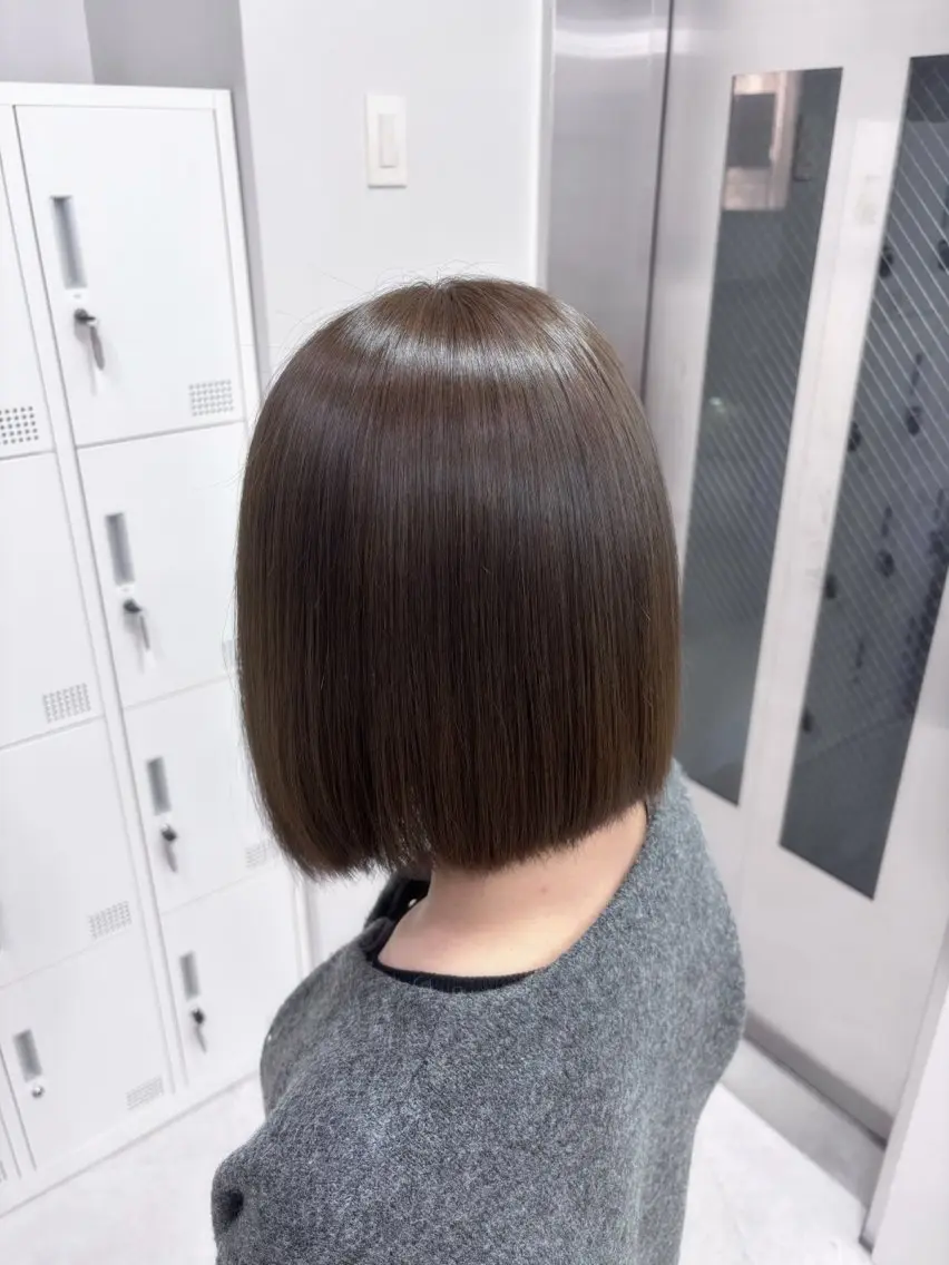 カラー ブラウンカラー ナチュラルブラウン ボブ ヘアカラー トリートメント 艶カラー💞 amiのヘアスタイル