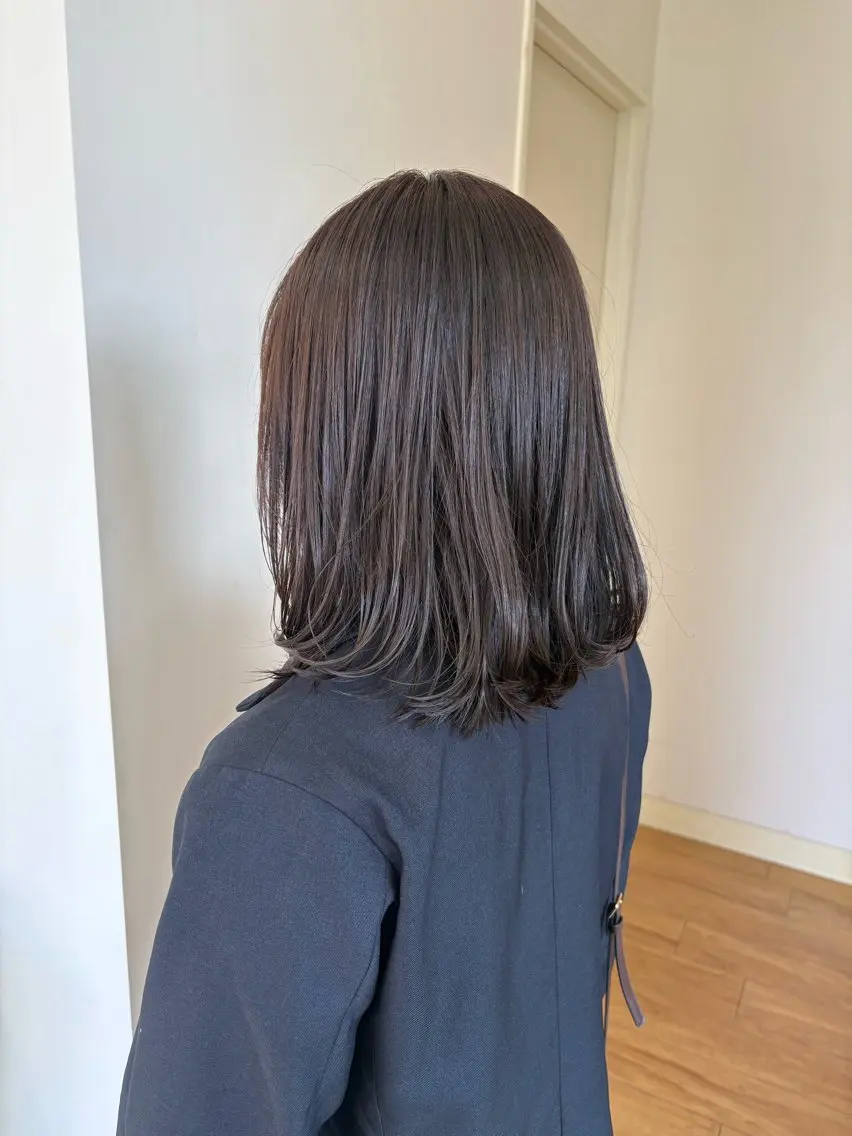 ミディアム カラー ブラウンカラー 透明感カラー ヘアカラー 水江 基のヘアスタイル