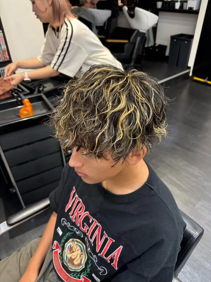 カラー パーマ メンズ カット ヘアカラー パーマ ✨メンズ特化✨鈴木 遼太のヘアスタイル