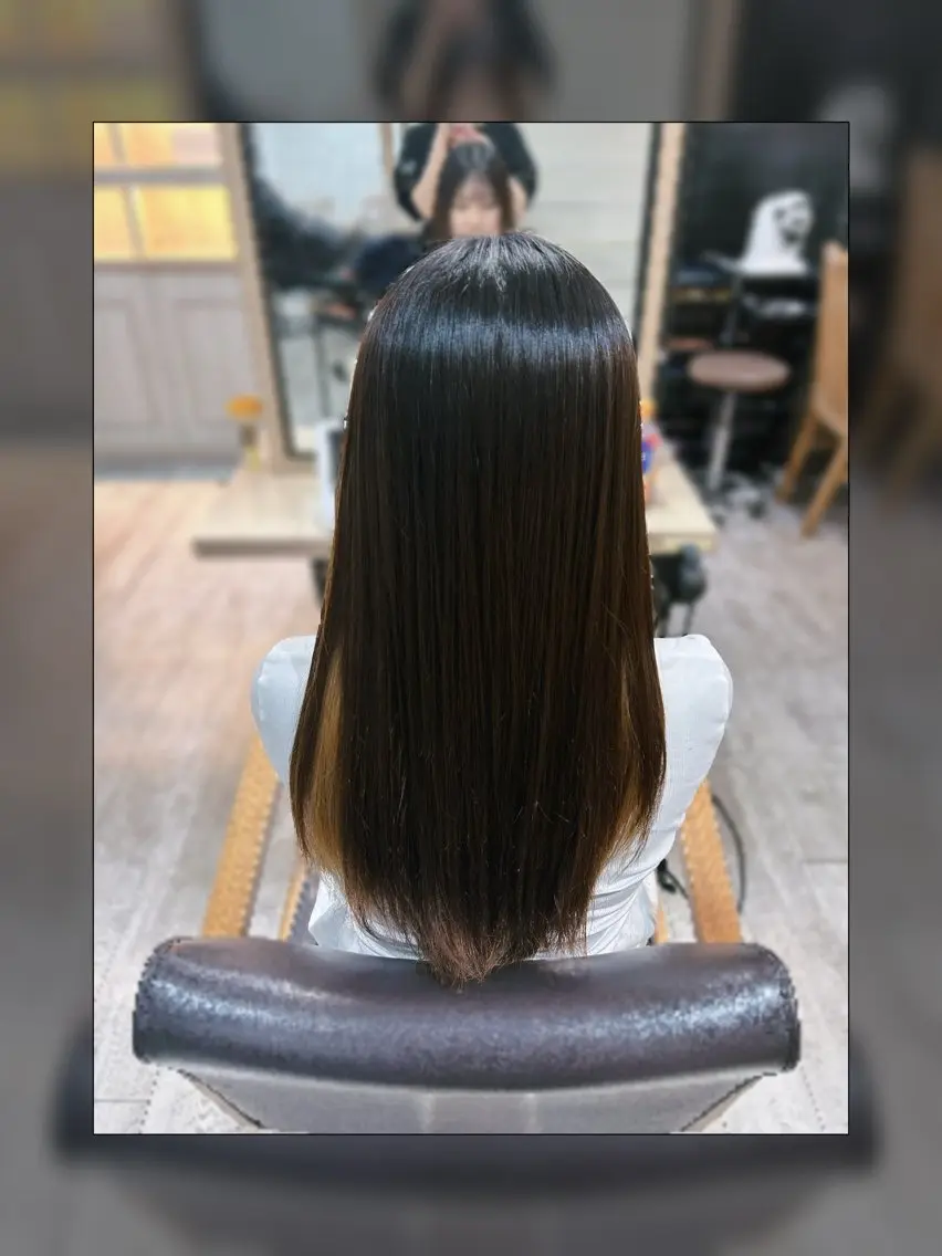 【モデル縮毛矯正】縮毛矯正+トリートメント【整えカット付】の写真