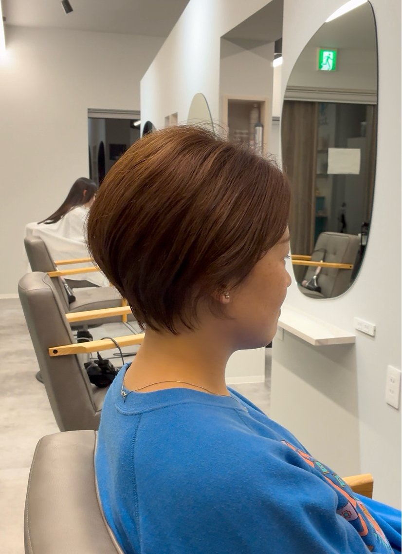 ショート ショートボブ ボブ くせ毛 ショートヘア カット ヘアカラー 白崎 龍神のヘアスタイル