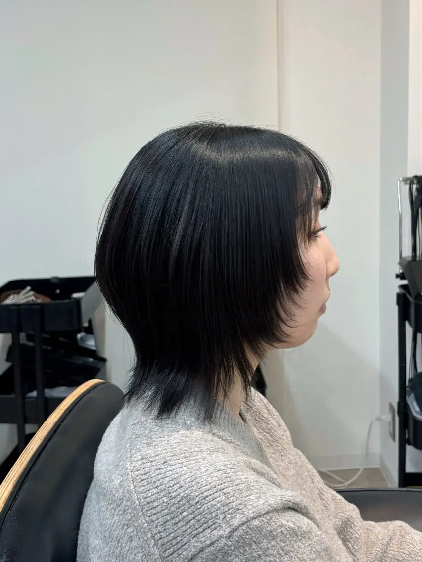 ミディアム カット ヘアカラー トリートメント 🫧透明感/レイヤー /縮毛矯正/うみ🌟のヘアスタイル