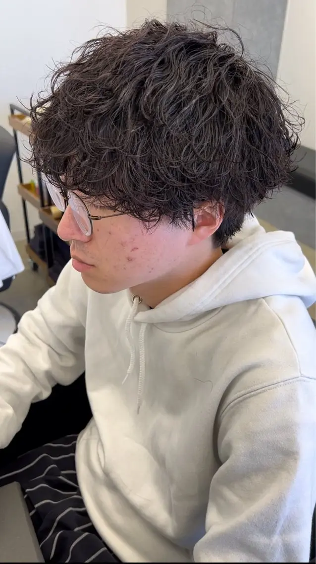 cut+波巻きパーマの写真