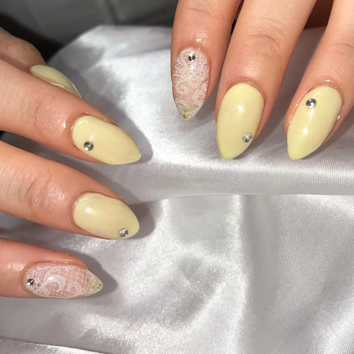 ネイル レース ハンドネイル Nail ヌシん家 AKANEのネイルデザイン