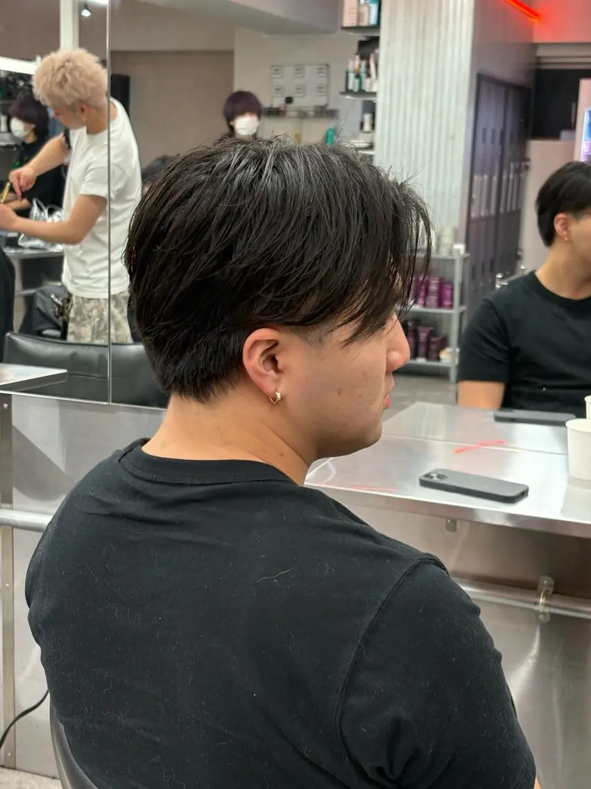 ミディアム カラー パーマ メンズ カット パーマ トリートメント ヘアセット 🔥最強メンズ特化/ パーマの達人🔥風見のヘアスタイル