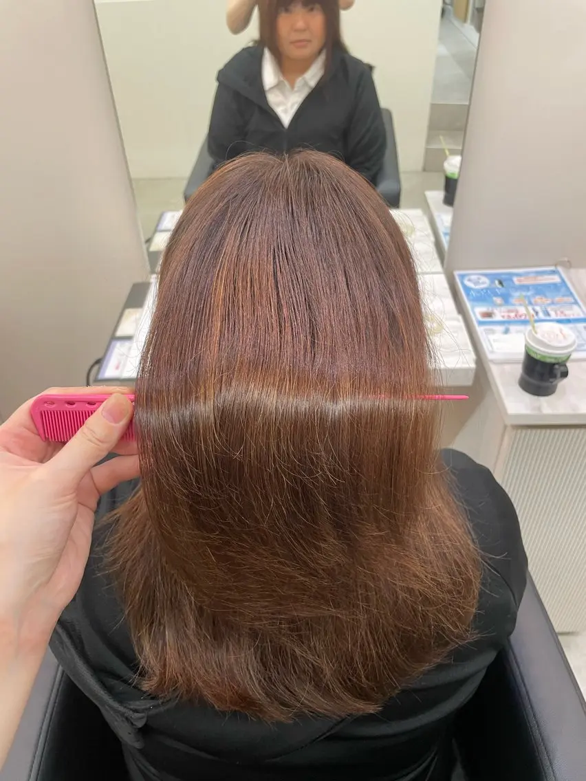 ミディアム カラー ヘアカラー 藤原 さくらのヘアスタイル