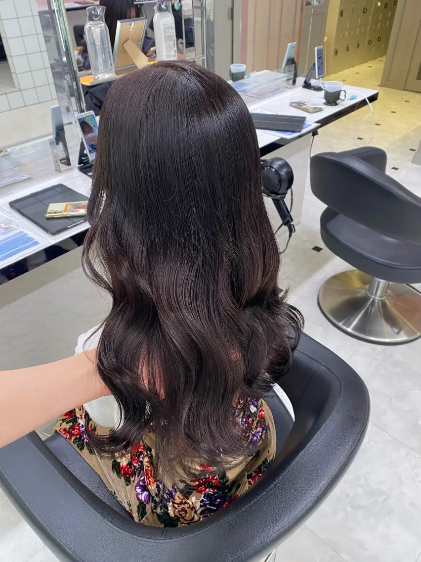 ロング カラー カット ヘアセット ♥️韓国風透明感 暖色misa♥️のヘアスタイル
