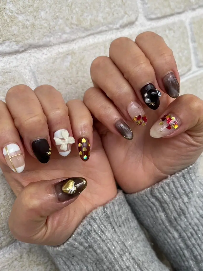 ネイル 持ち込み ハンドネイル Chaleur fleurのネイルデザイン