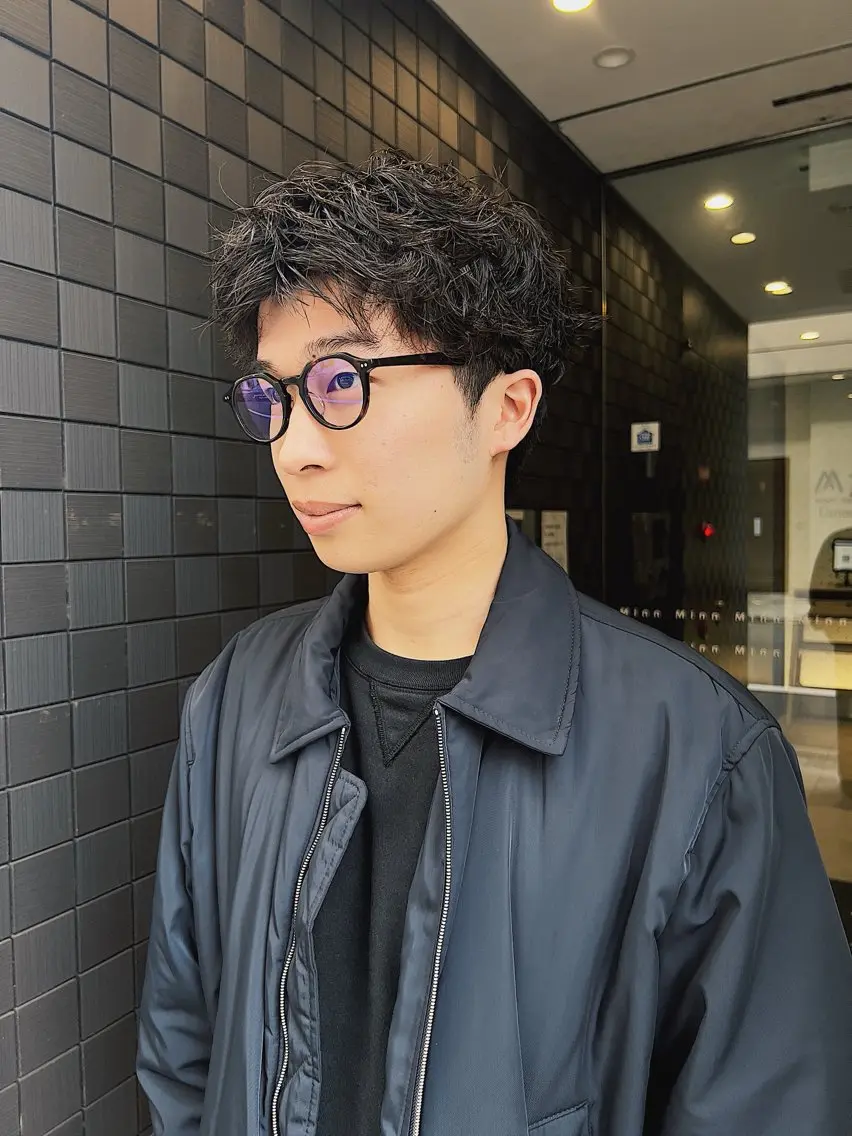 パーマ メンズ メンズパーマ スパイキーショート カット パーマ 大阪メンズパーマ /ショート/らいのヘアスタイル
