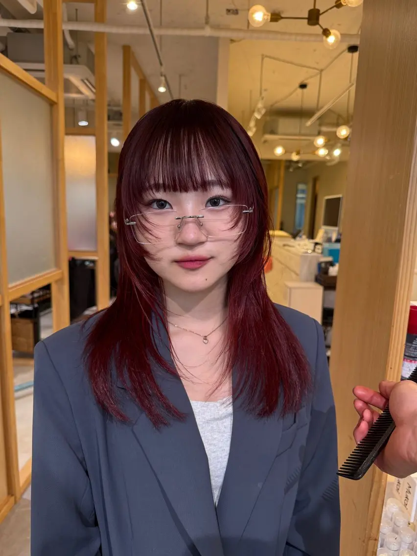 ミディアム カラー レイヤーカット ウルフカット ウルフレイヤー カット ヘアカラー トリートメント “ミニモ最高評価獲得 “代表"Kohei"のヘアスタイル