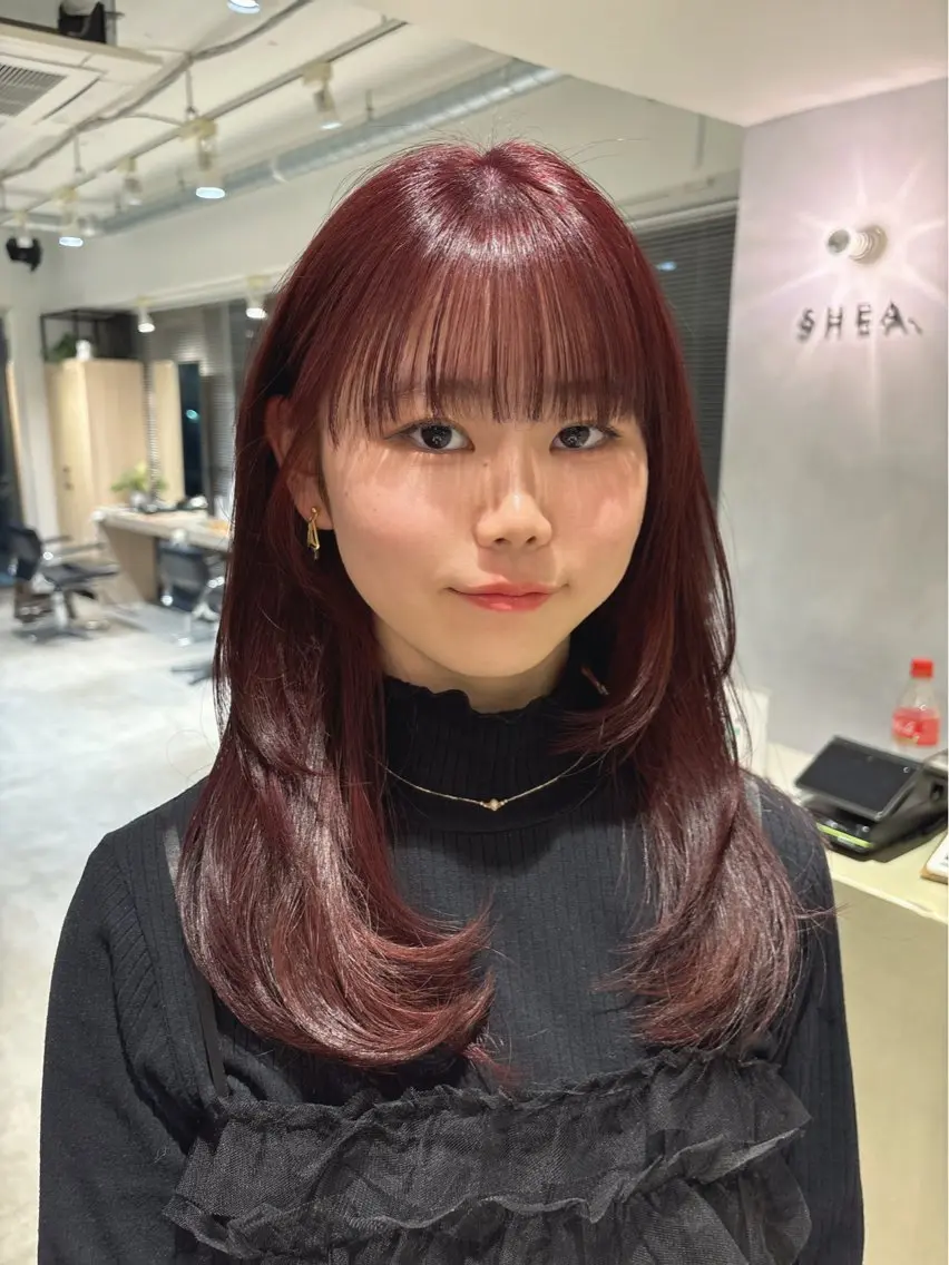 ロング 暖色カラー 奥村陽花のヘアスタイル