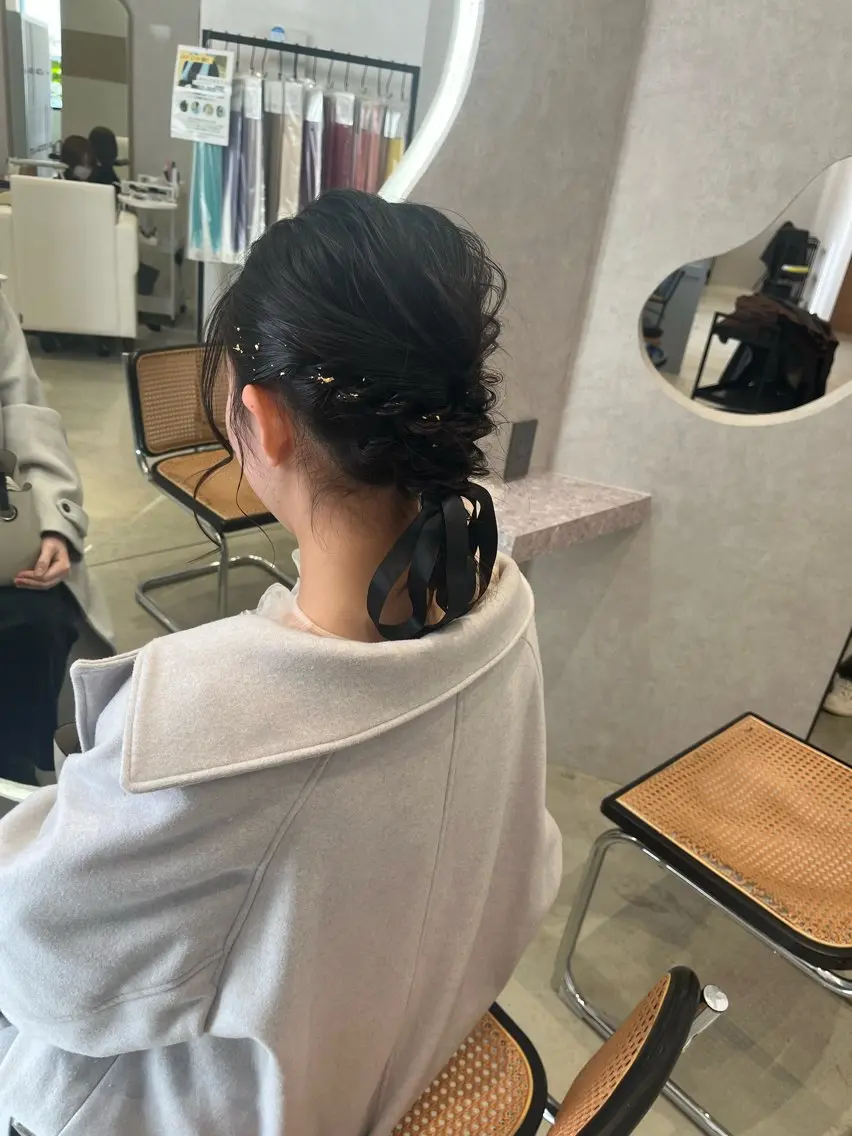 ヘアアレンジ ヘアセット 福島 果音のヘアスタイル