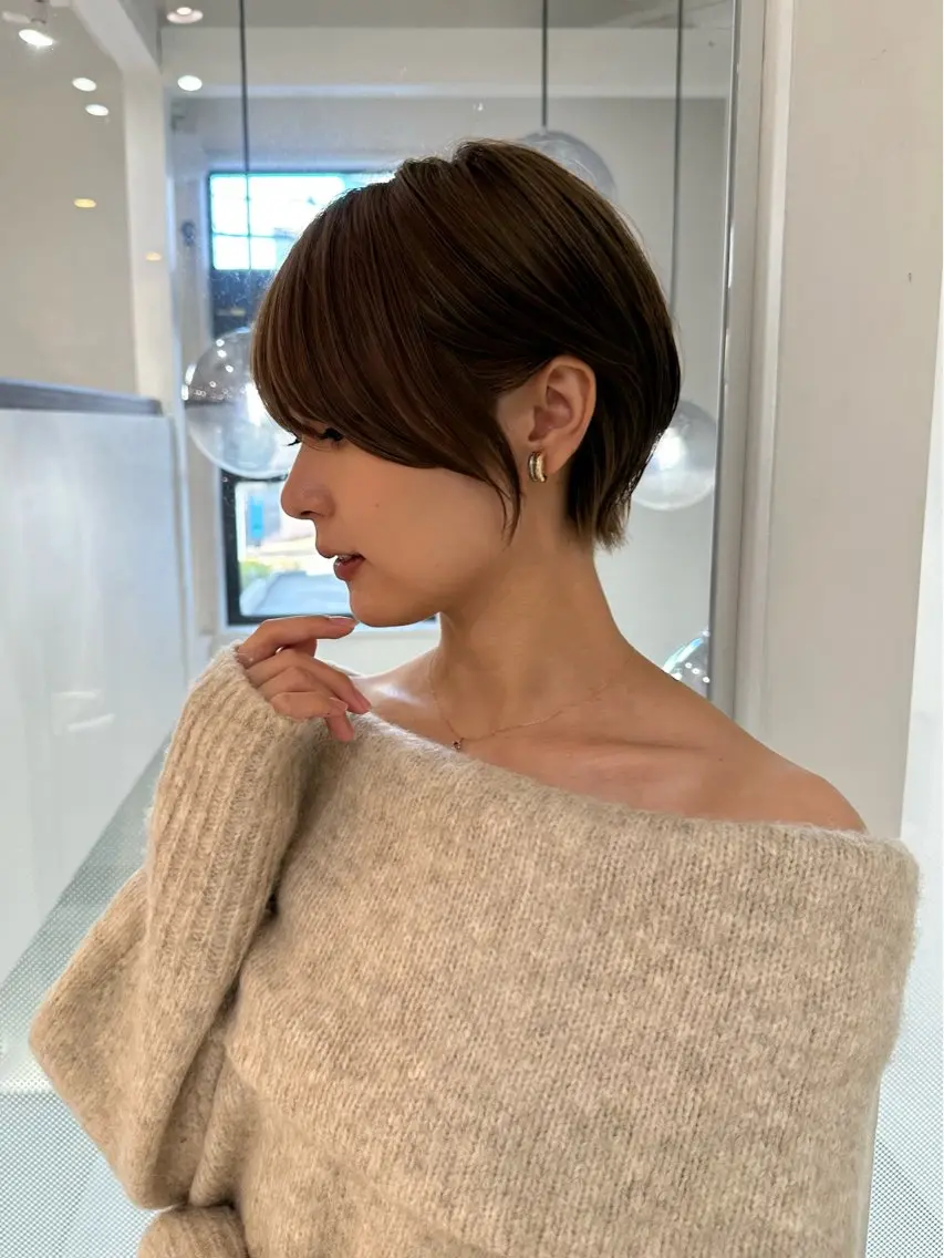 ショート ショートヘア カット ヘアカラー トリートメント ヘッドスパ taiga レイヤー /髪質改善/矯正🌈のヘアスタイル