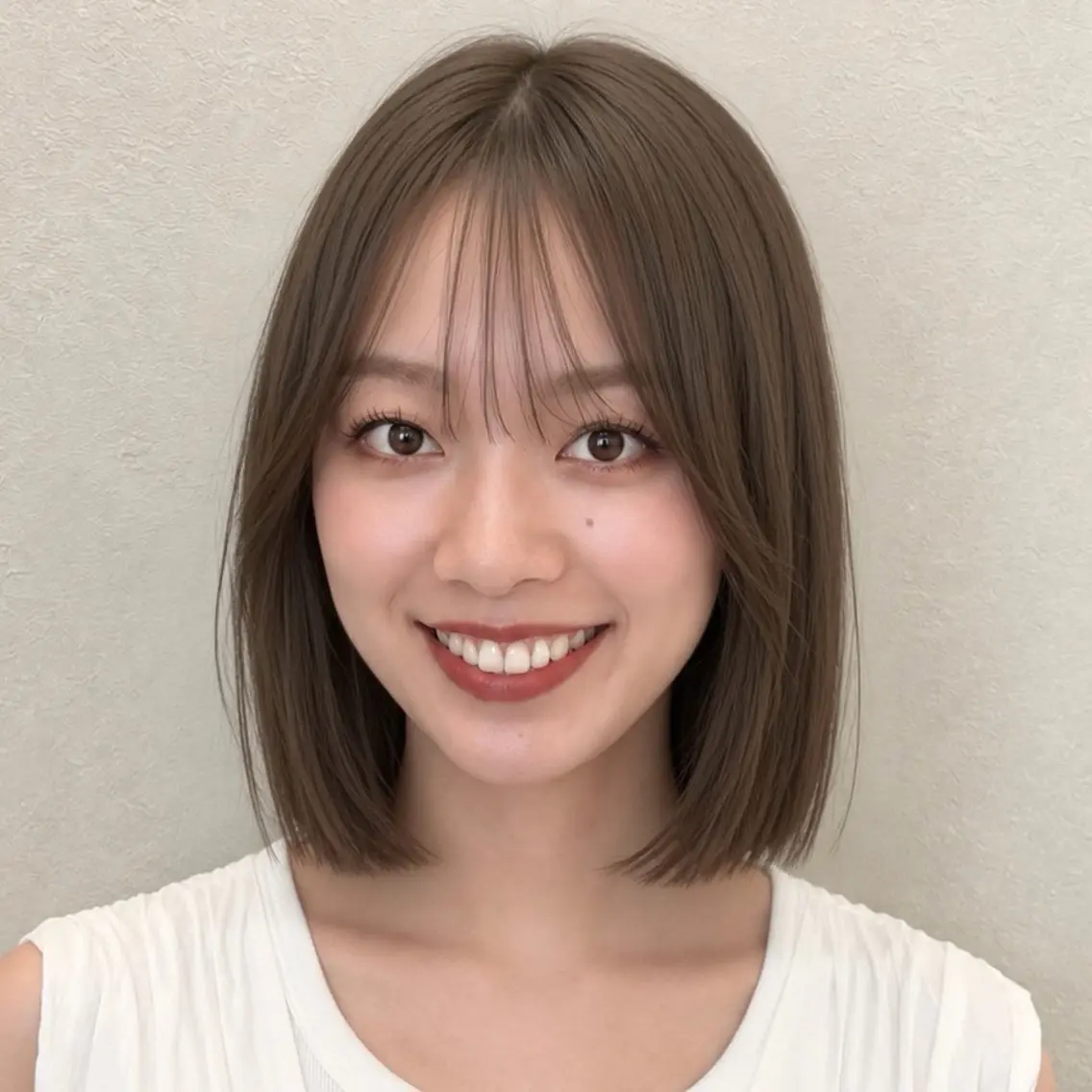 ミディアム カラー 透明感カラー ボブ カット ヘアカラー トリートメント mei タッセルボブ 縮毛矯正🧚‍♂️のヘアスタイル