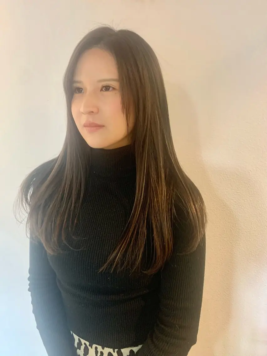 ロング ハイライト ⭐️似合わせ⭐️ ほかぞの りかのヘアスタイル