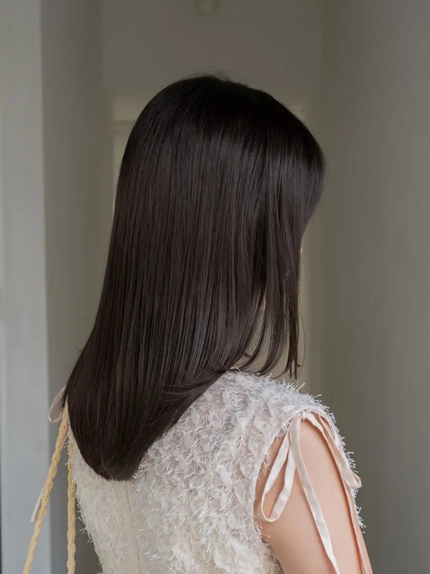 ミディアム カラー ブリーチ 透明感カラー ブリーチなしカラー レイヤーカット 酸性ストレート カット ヘアカラー 縮毛矯正 navile原宿 yumaのヘアスタイル