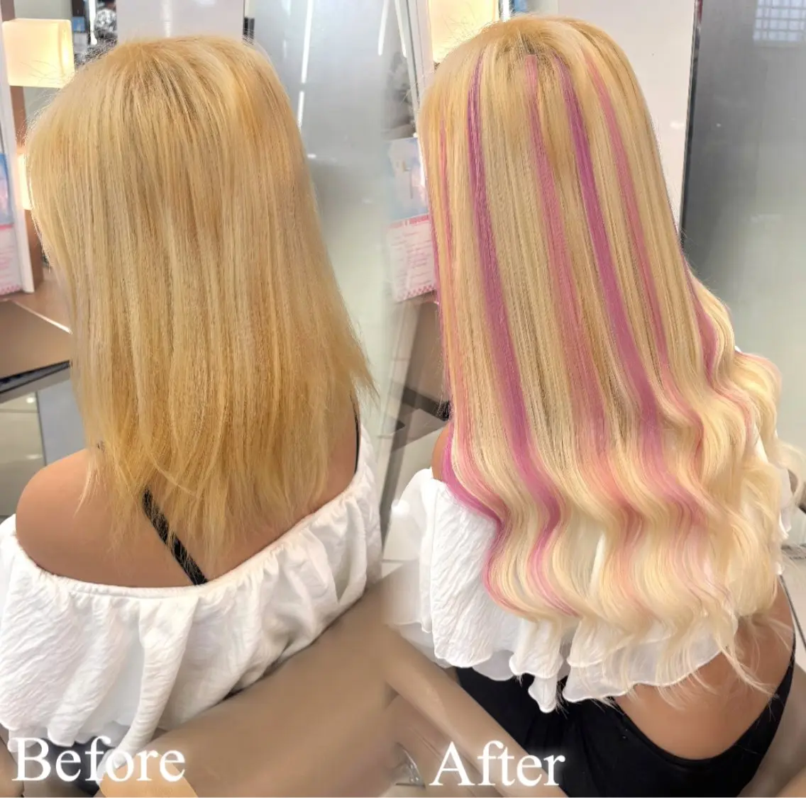 セミロング エクステ エクステ ヘアセット 横浜シールエクステ 韓国エクステみさきのヘアスタイル