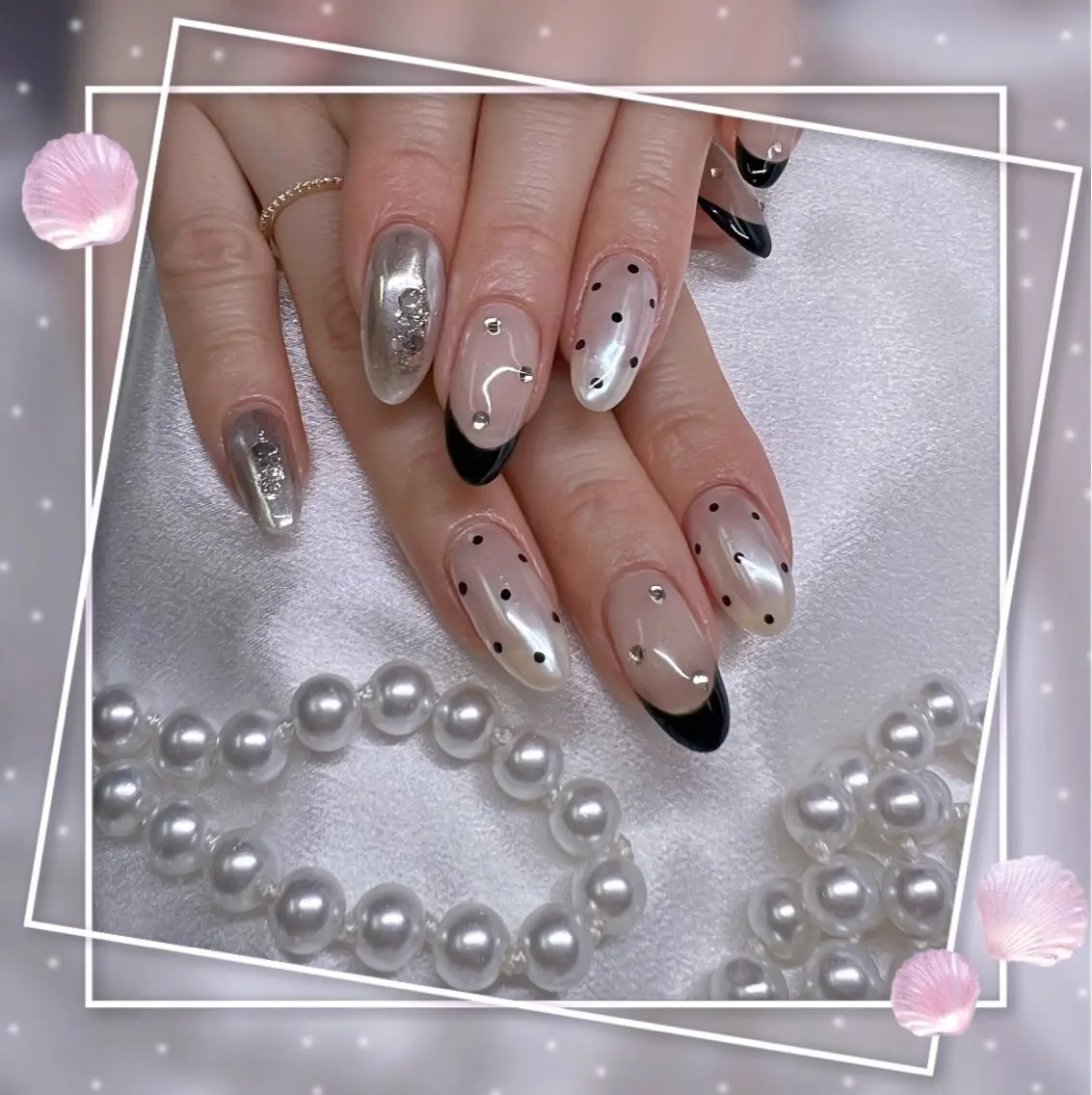 ネイル グラデーション キラキラネイル 韓国ネイル マグネットネイル ピンク ハンドネイル ハンドケア Chill Nailsalonのネイルデザイン