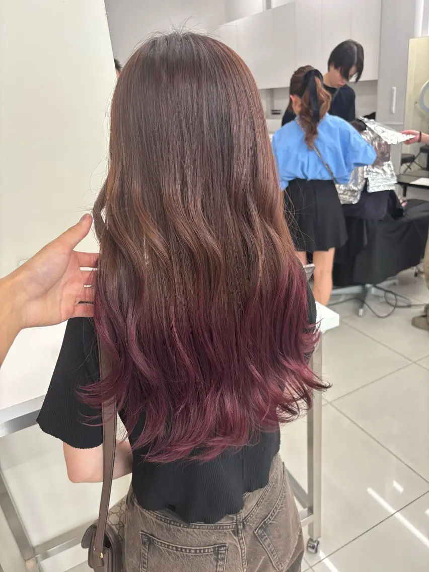 ミディアム カラー ヘアカラー トリートメント ⭐️無料！カット モデル募集⭐️夕貴のヘアスタイル