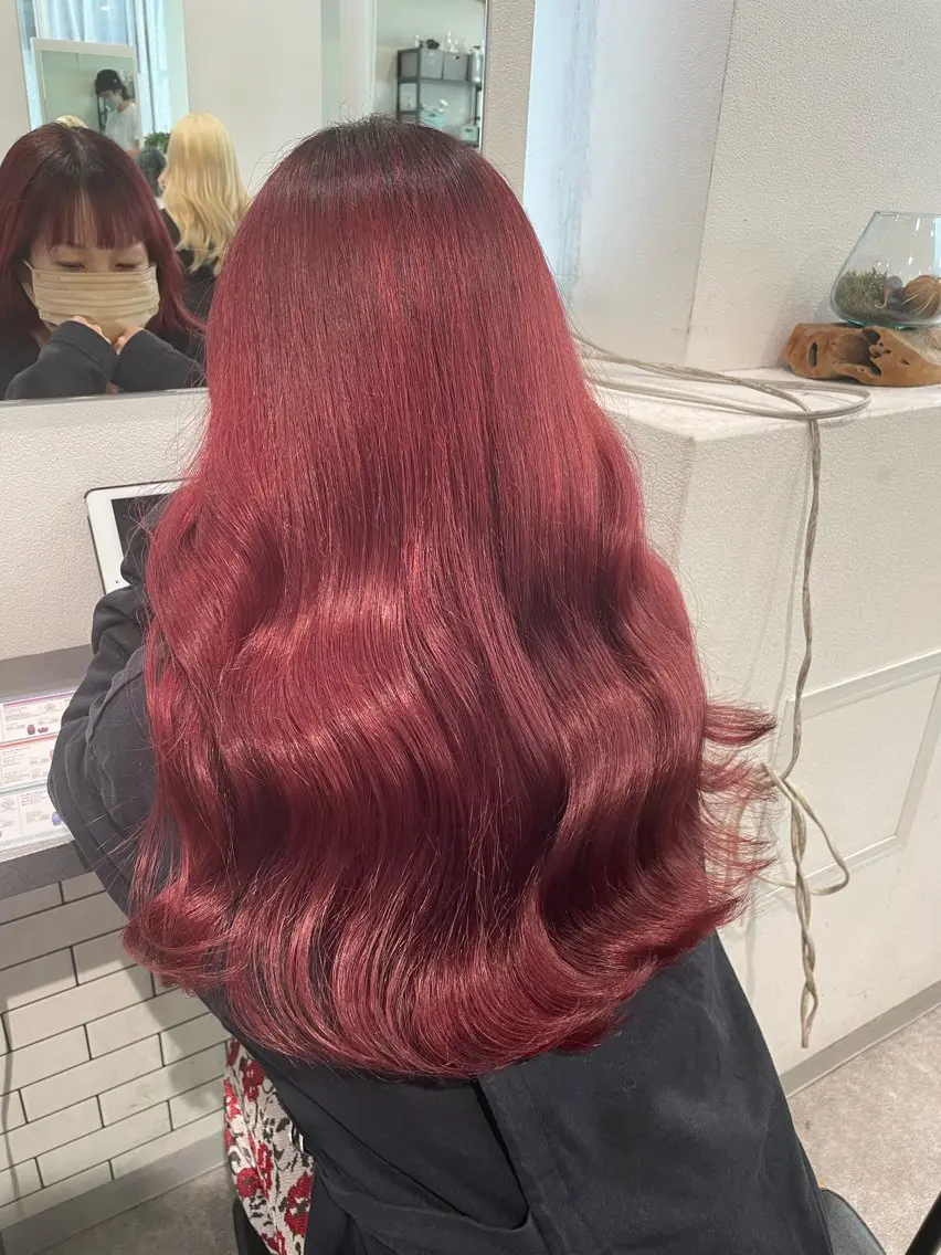 ロング カラー ヘアカラー 京都美容師 塩のヘアスタイル