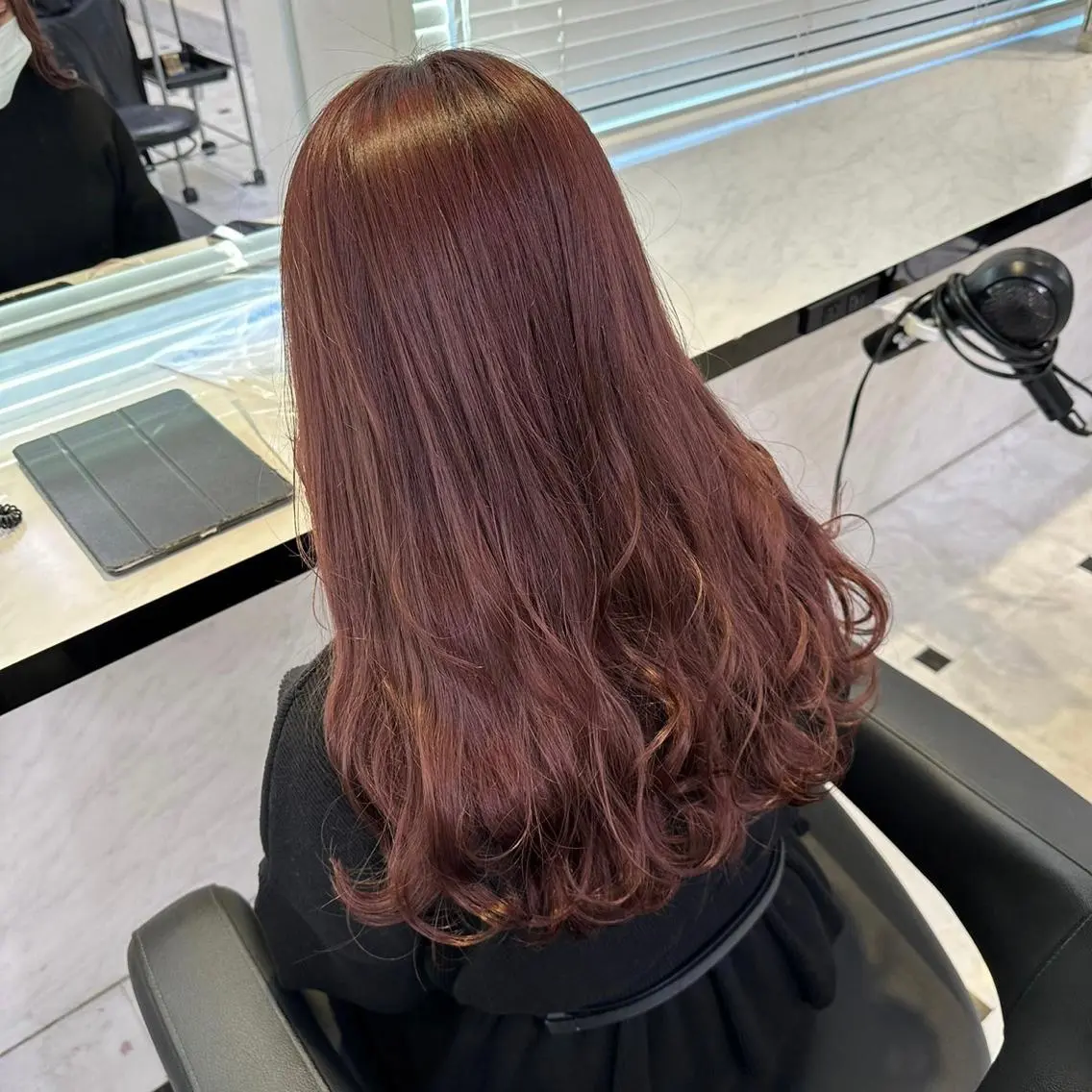 セミロング カラー 色落ち綺麗🩰ハイ トーン🎀RINKAのヘアスタイル