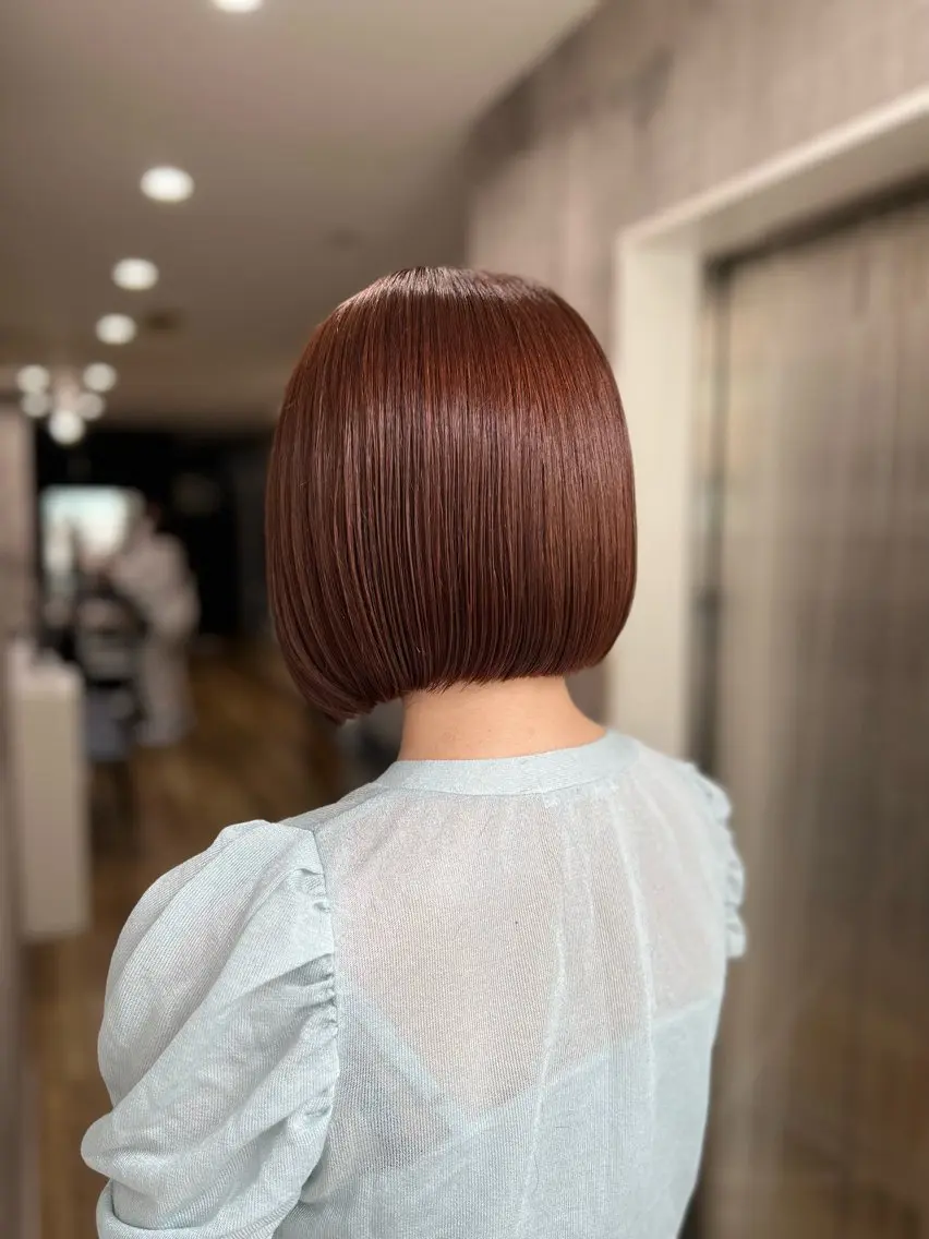 ショート ピンクブラウン ✨レイヤー/透明感 /豊嶋里緒✨のヘアスタイル