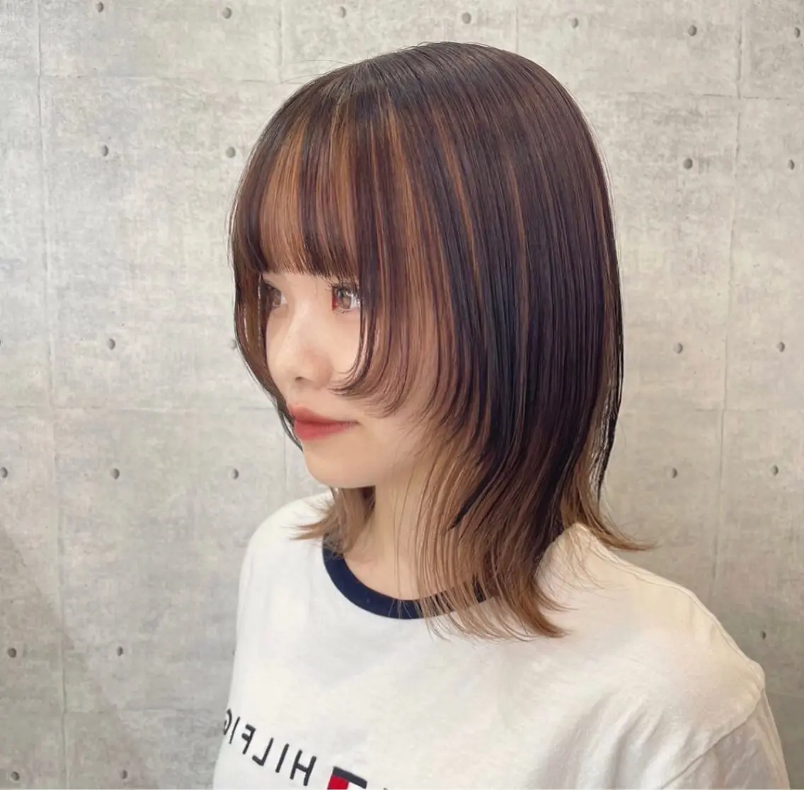 ミディアム ウルフカット カット Misaki/ レイヤー/ウルフのヘアスタイル