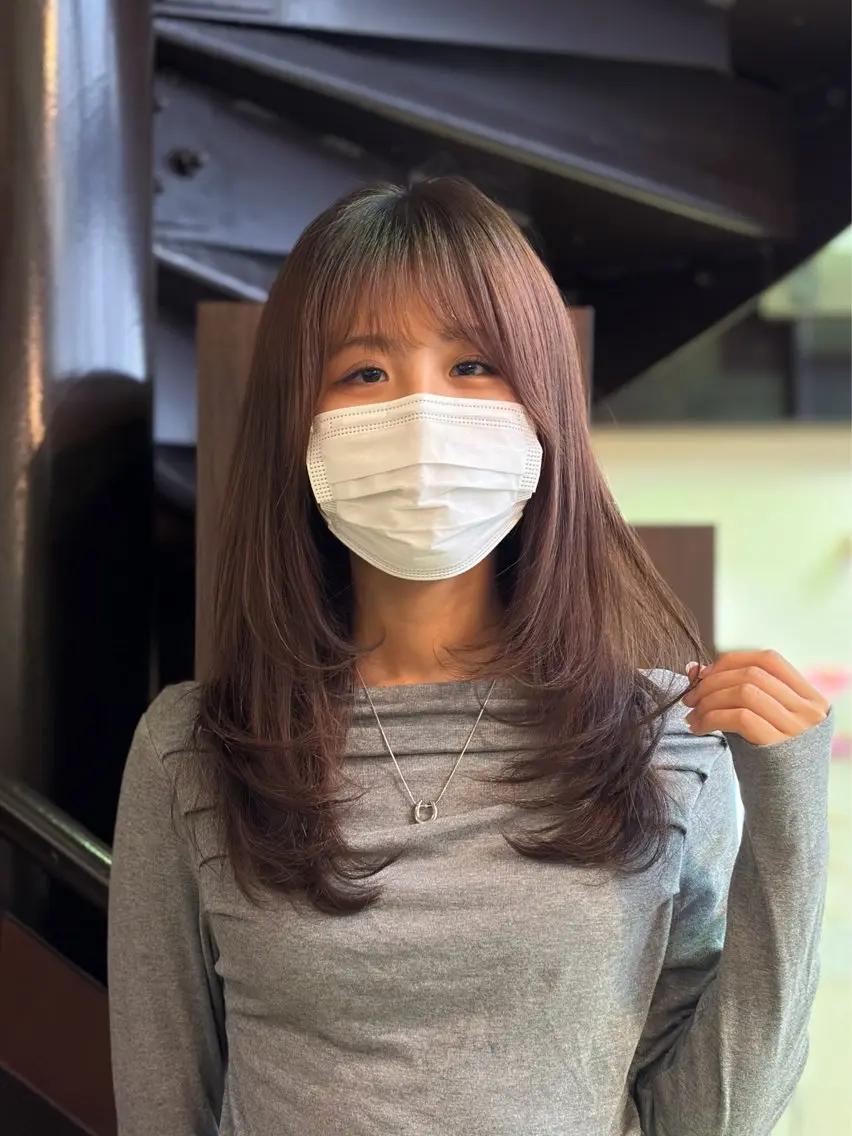 セミロング カット ハッシュ・レイヤー ×髪質改善/松島大己のヘアスタイル