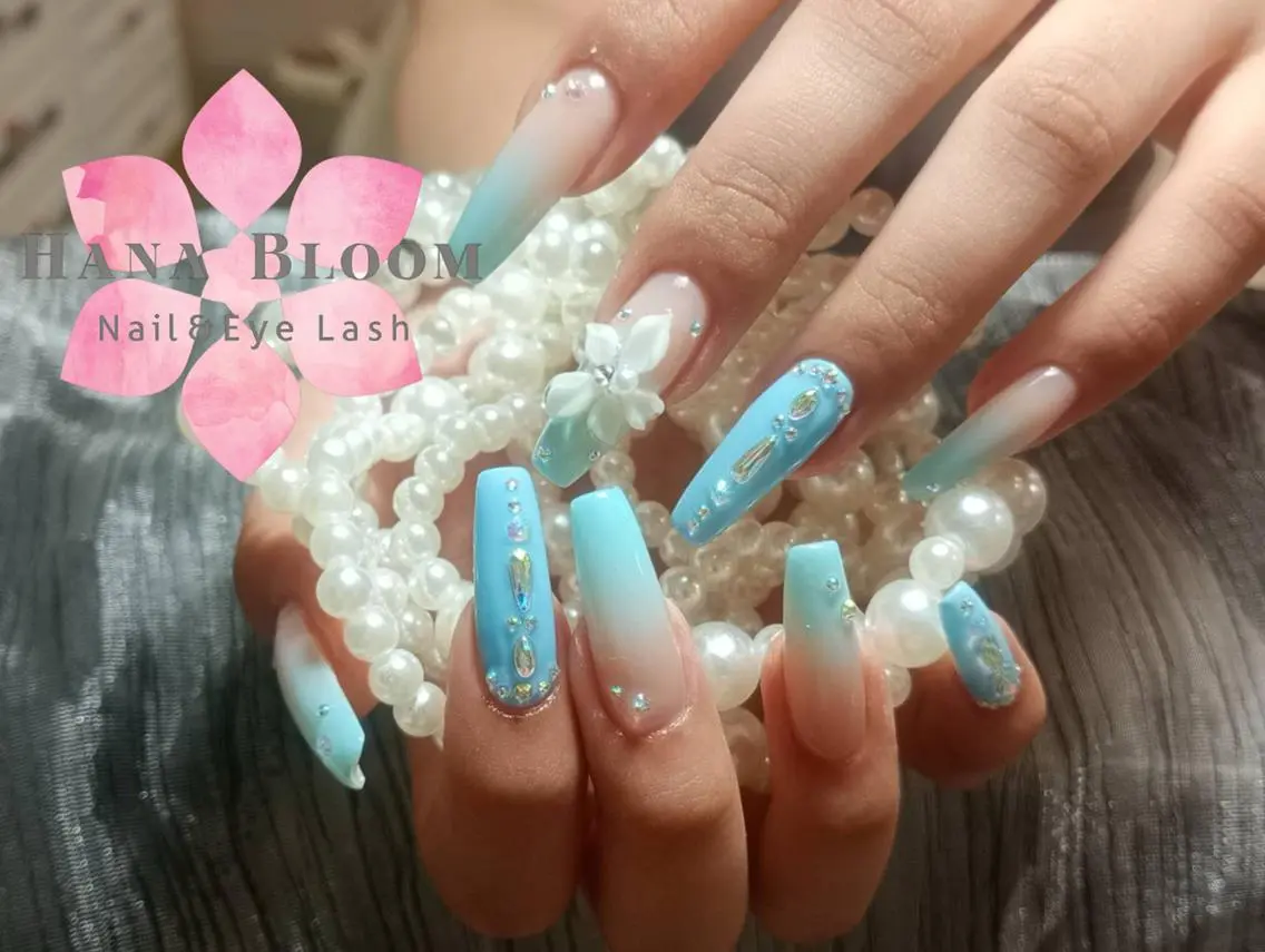 ネイル 長さ出し フットネイル 韓国ネイル マグネットネイル 持ち込み Hana Bloom Nail Salonのネイルデザイン