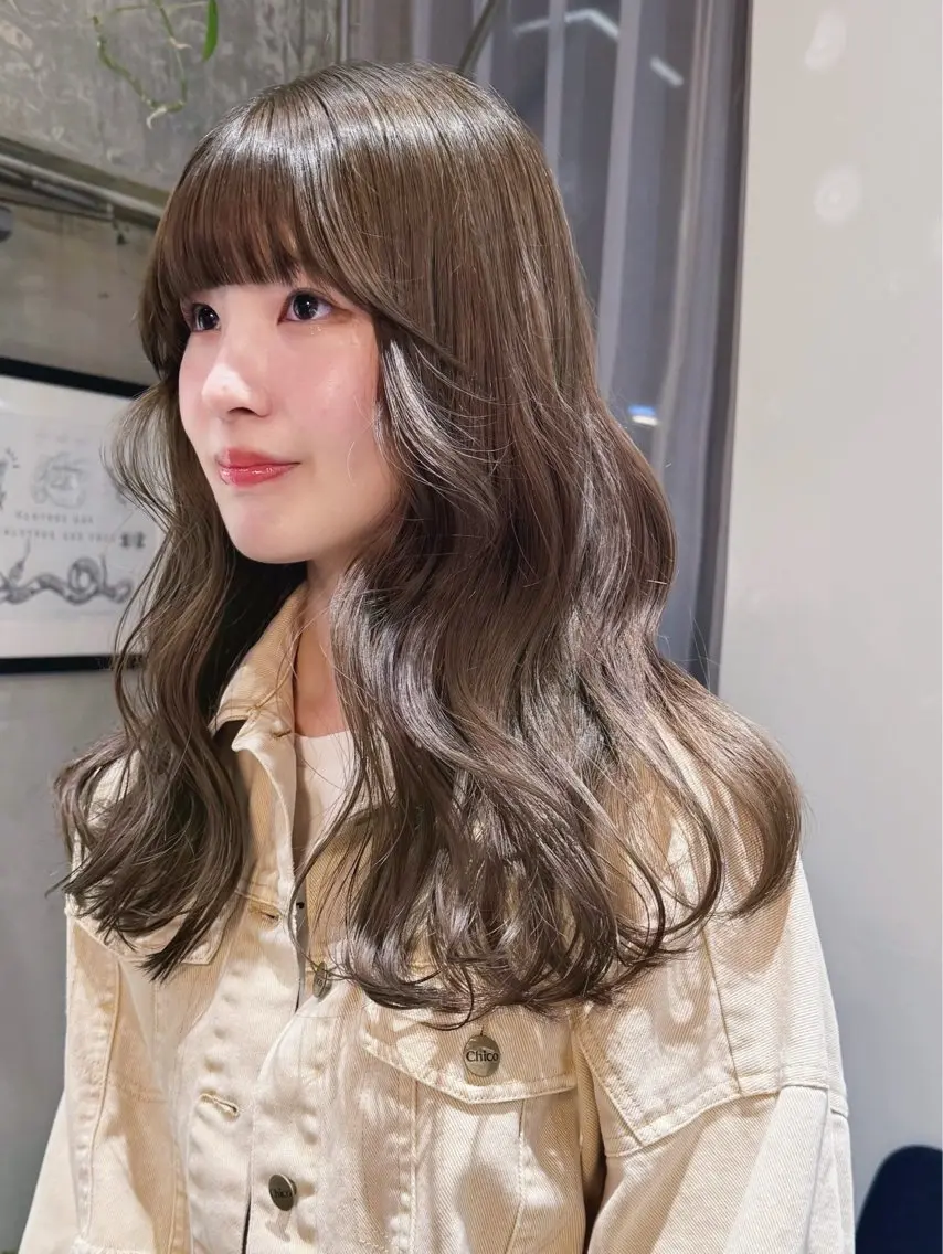 ロング カラー ベージュカラー ミルクティーベージュ hanami /名駅のヘアスタイル