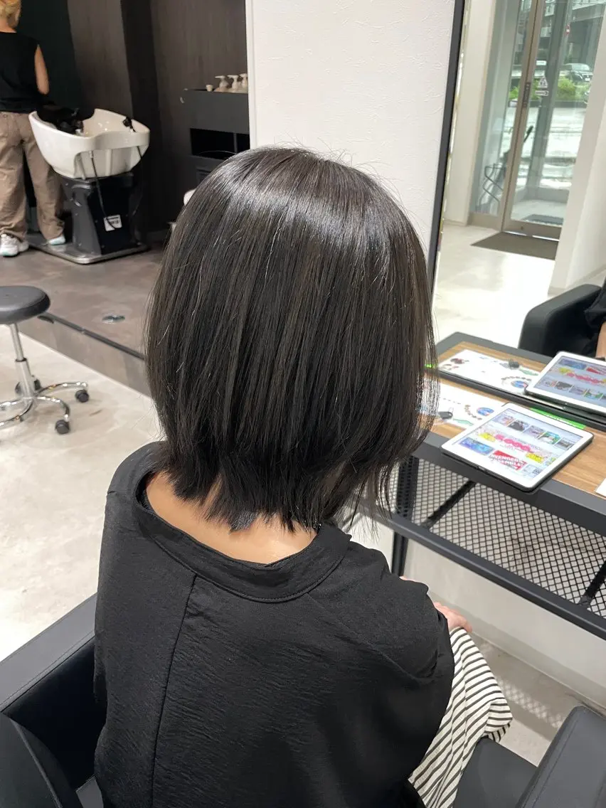 ミディアム ボブレイヤー ボブ レイヤーカット カット ヘアカラー トリートメント 金沢県庁藤江店/ MIHOのヘアスタイル