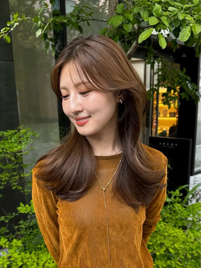 ロング カラー カット ヘアカラー 谷本虎太郎 レイヤー🌈ボブのヘアスタイル