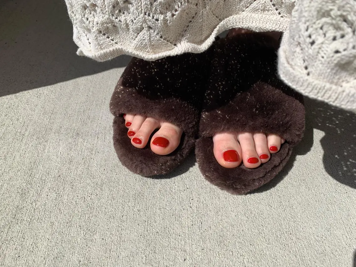 foot nail👣ワンカラー💅🏻の写真