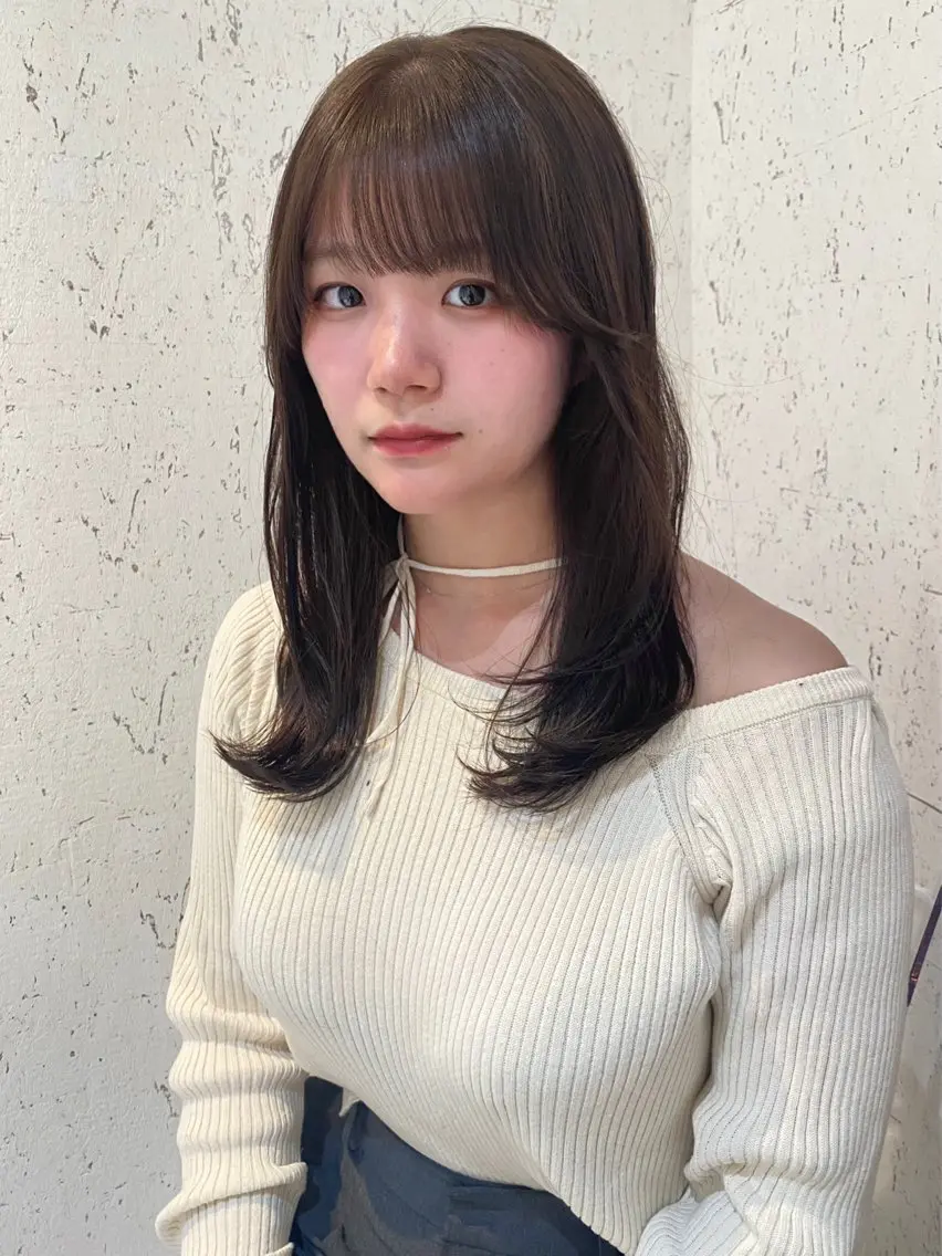 セミロング カラー 透明感カラー カット ヘアカラー トリートメント mai / linoah˚✧のヘアスタイル